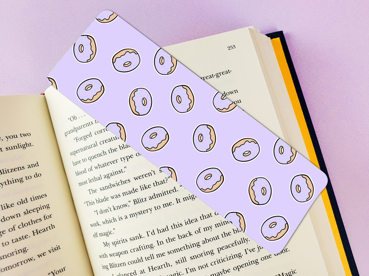 Cute Pastel Donut 2x6 Double-Sided Bookmark - Donut Bookmark - Bookmark - Gift for Booklovers