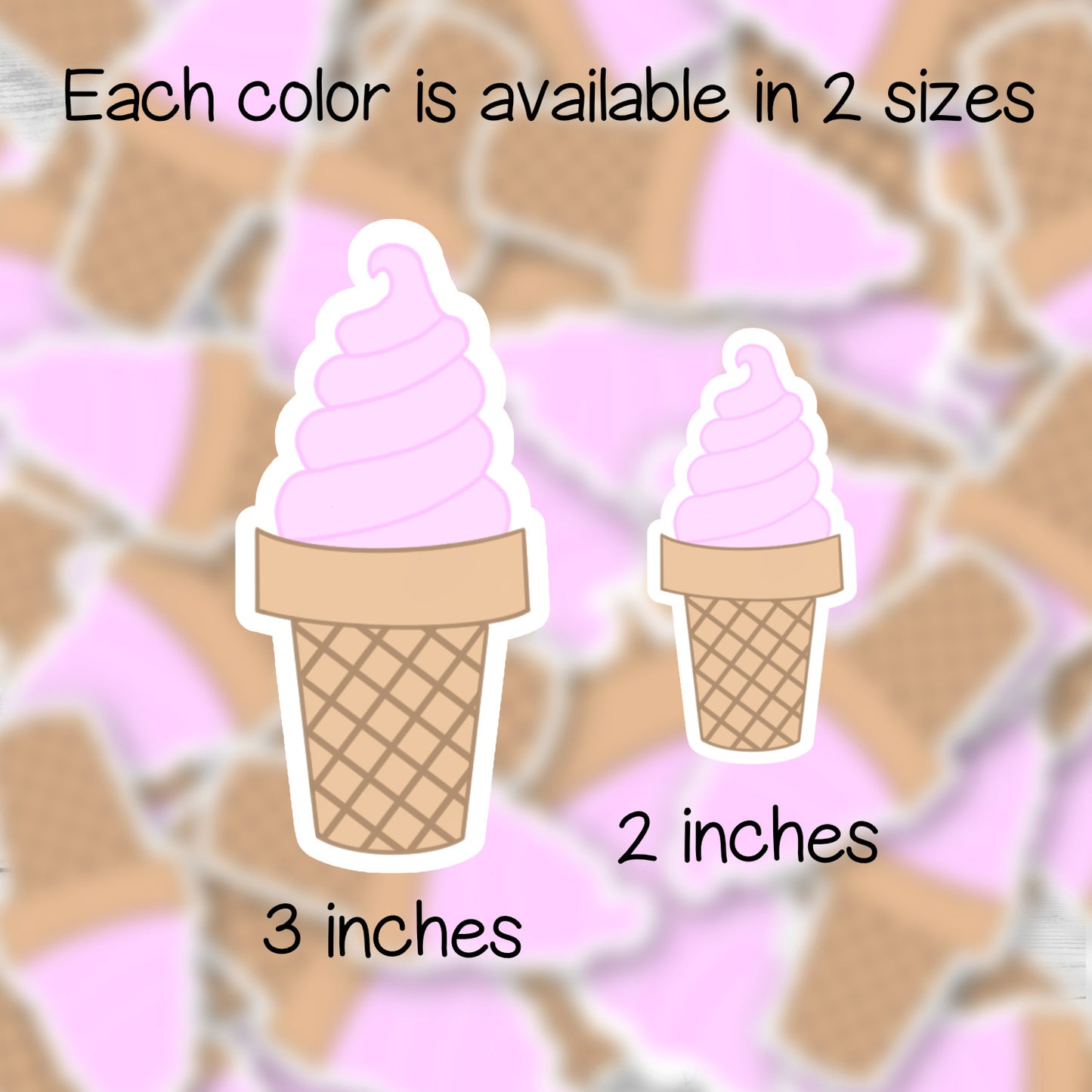Cute Soft Serve Ice Cream Matte Weatherproof Vinyl Die Cut Sticker image 5