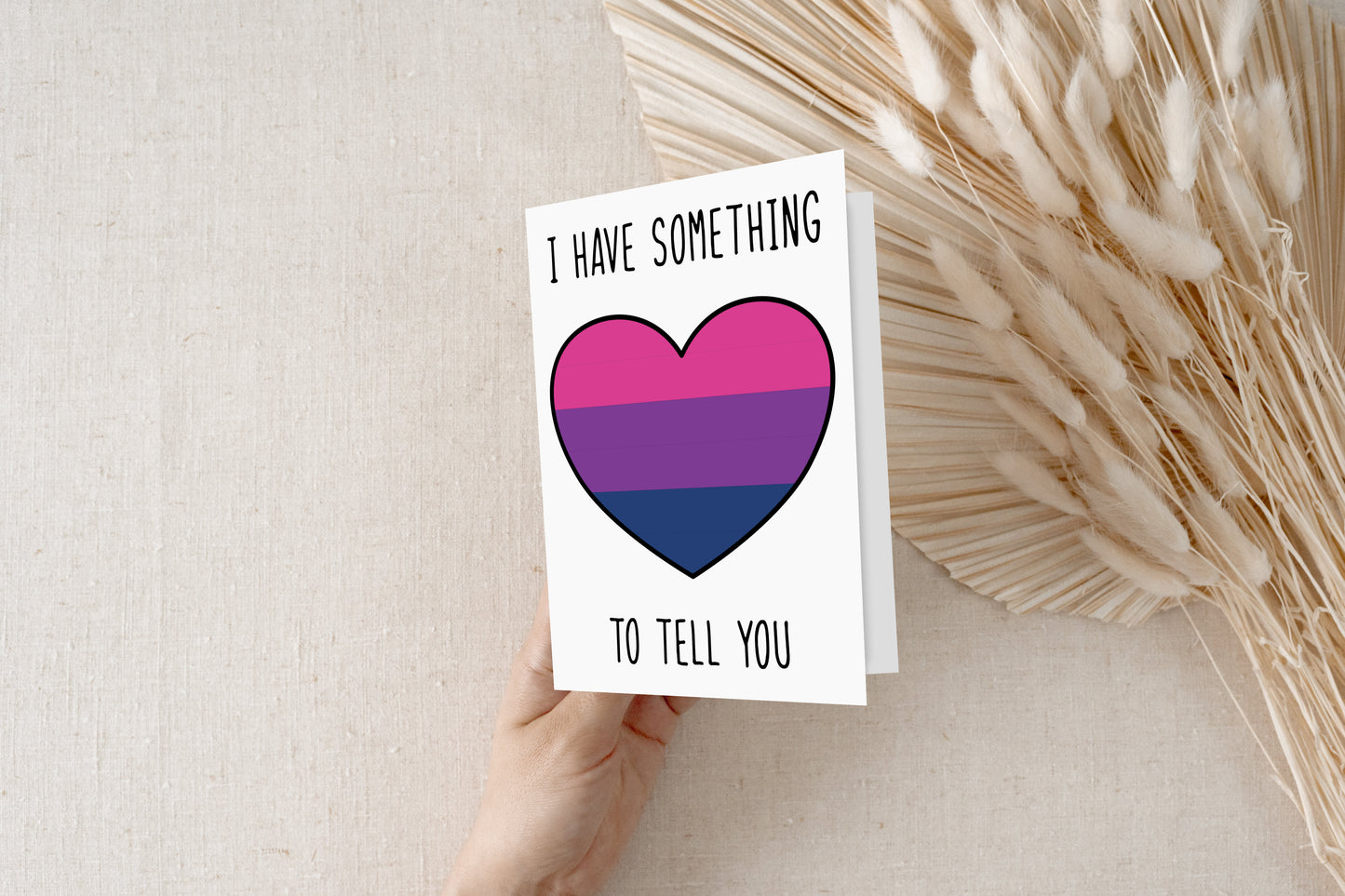 Bisexual LGBTQ 5x7 Coming Out Greeting Card image 2
