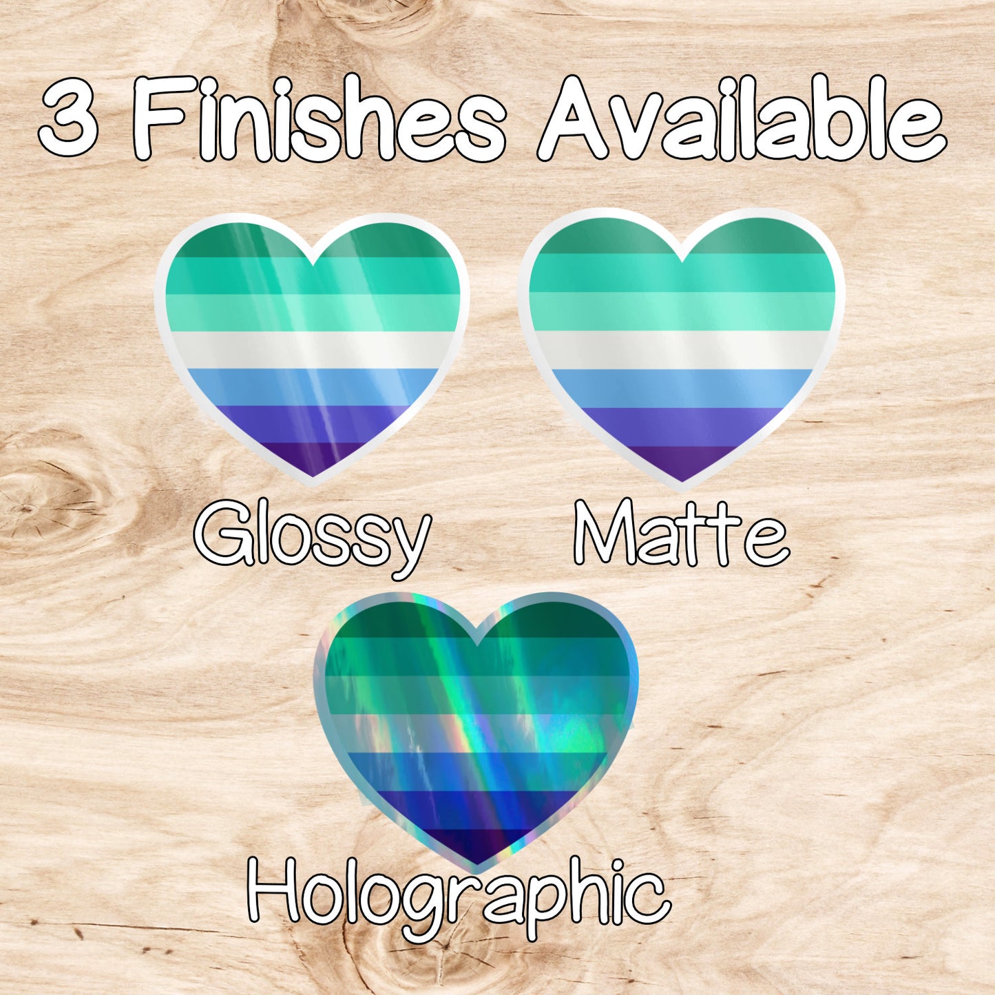 Gay Male LGBTQ+ Heart Weatherproof Vinyl Die Cut Sticker image 1