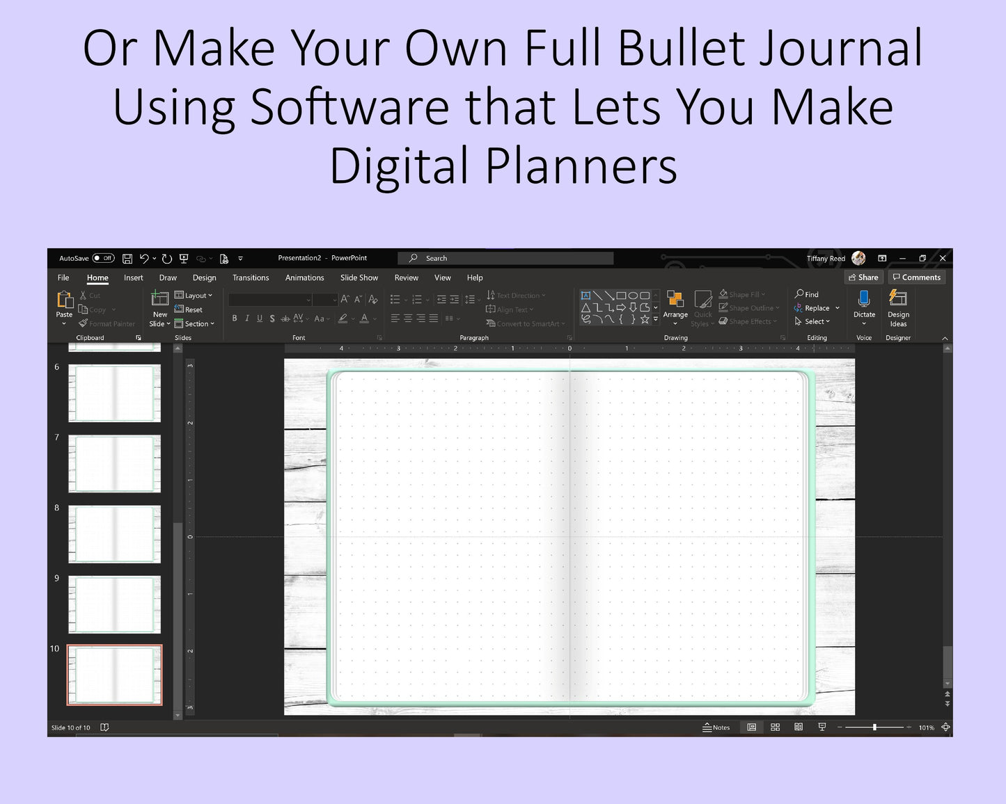 A5 Digital Bullet Journal Base Notebook | Pastel Green | PNG File