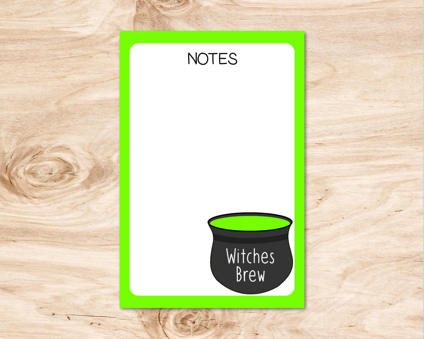 4x6 Witches Brew Notepad | Cute Notepad | Cute Stationery | Cute Memopad | Halloween Notepad | 30 pages