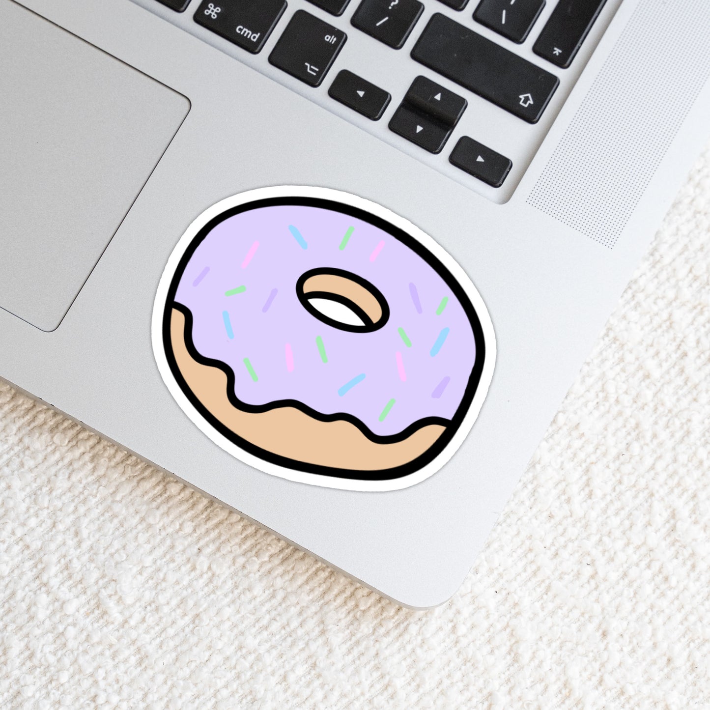 Cute Donut Matte Weatherproof Vinyl Die Cut Sticker image 2