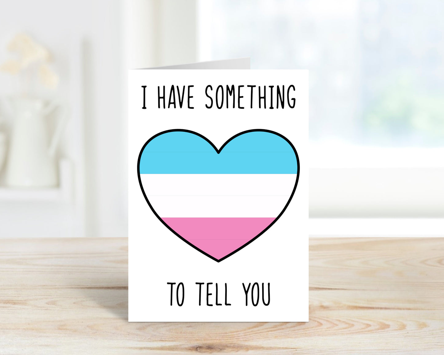 Coming Out Transgender LGBTQ+ 5x7 inch Greeting Card | LGBTQ Greeting Card | Coming Out LGBTQ