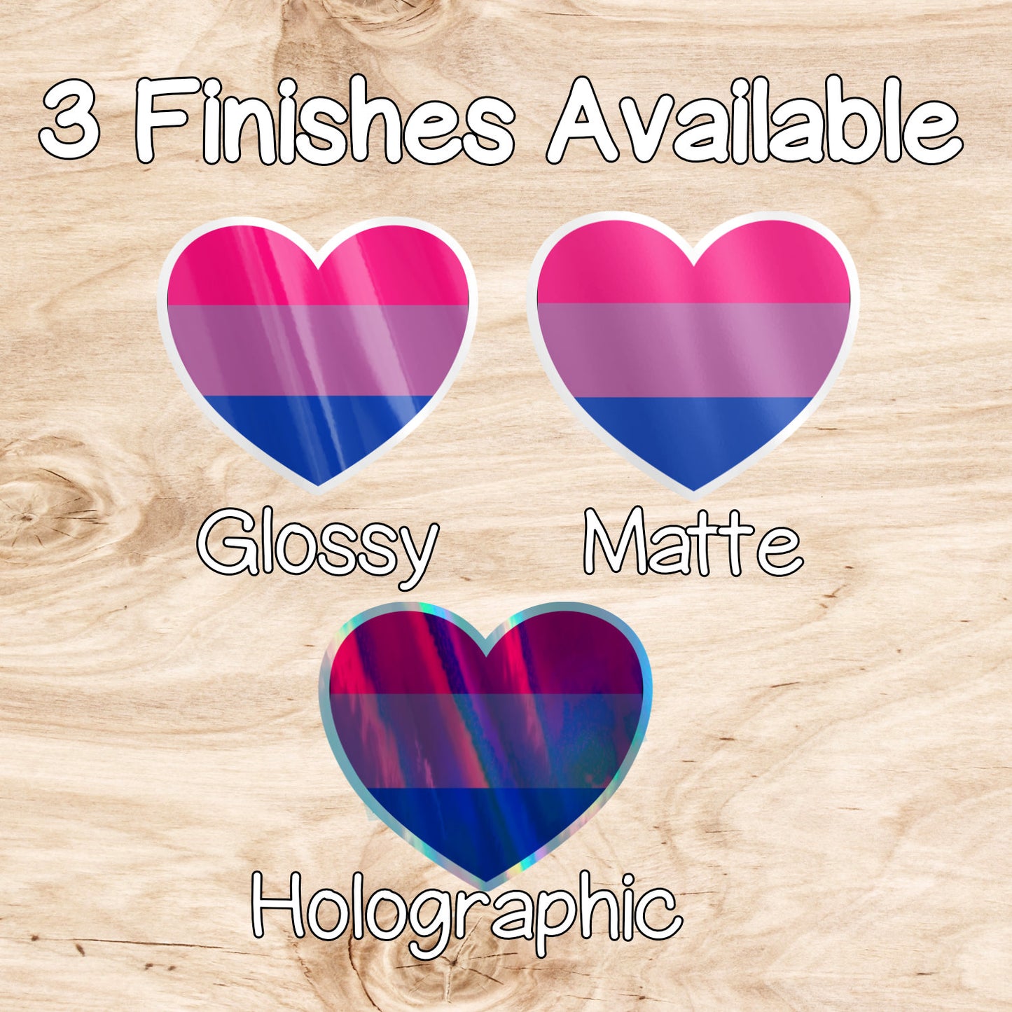 Bisexual LGBTQ+ Heart Weatherproof Vinyl Die Cut Sticker image 1
