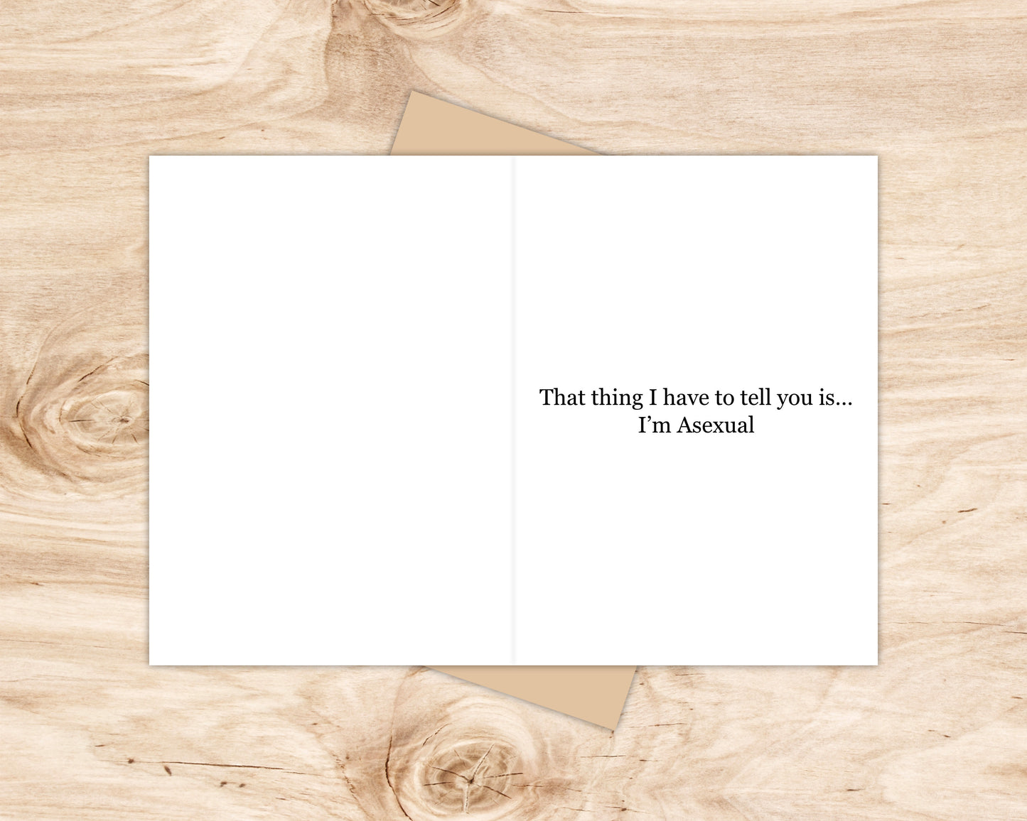 Asexual LGBTQ 5x7 Coming Out Greeting Card