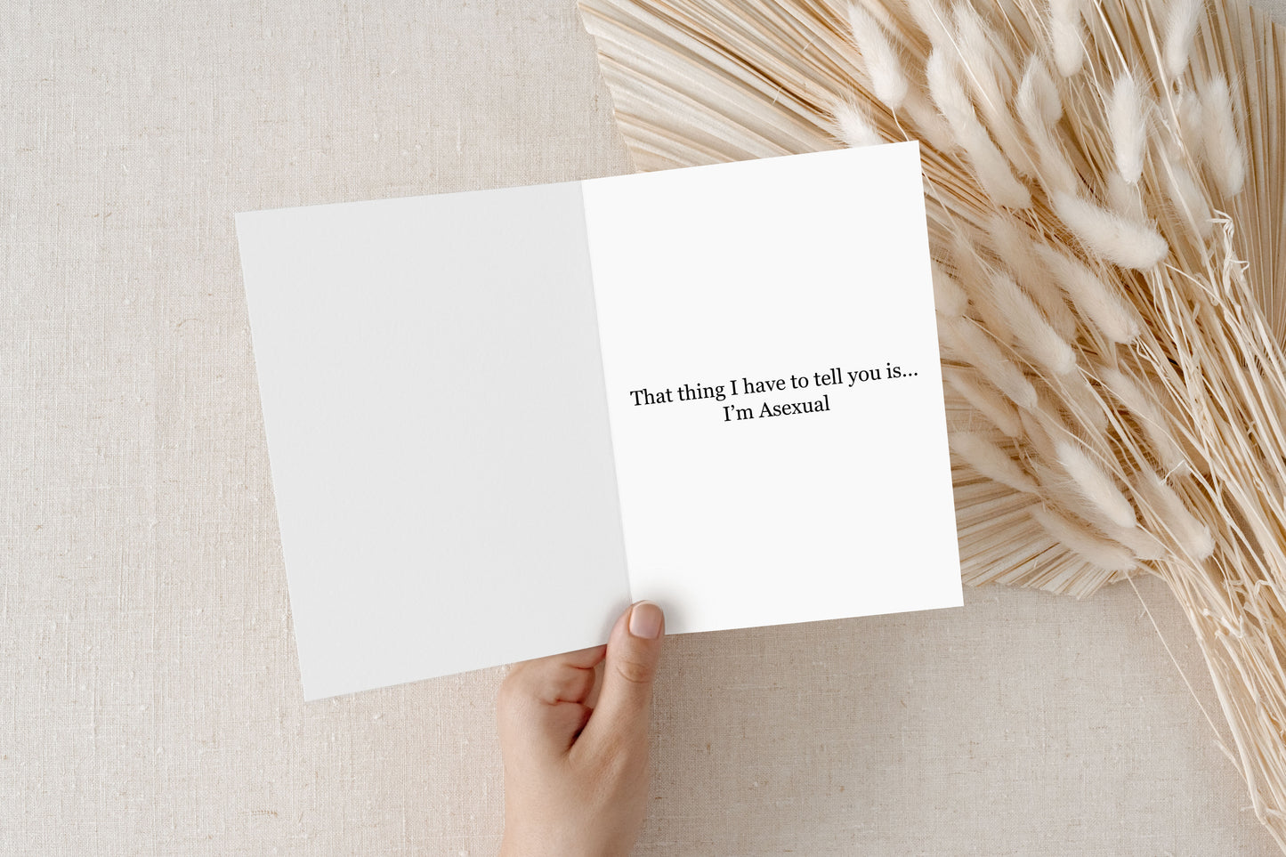 Asexual LGBTQ 5x7 Coming Out Greeting Card