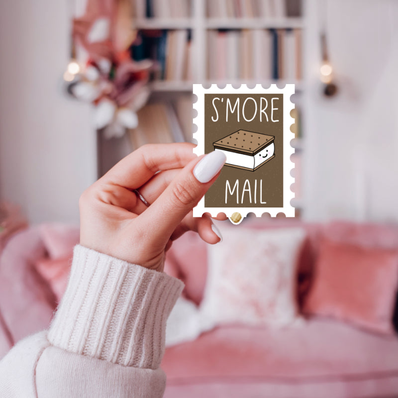 S'more Mail Stamp Weatherproof Vinyl Sticker