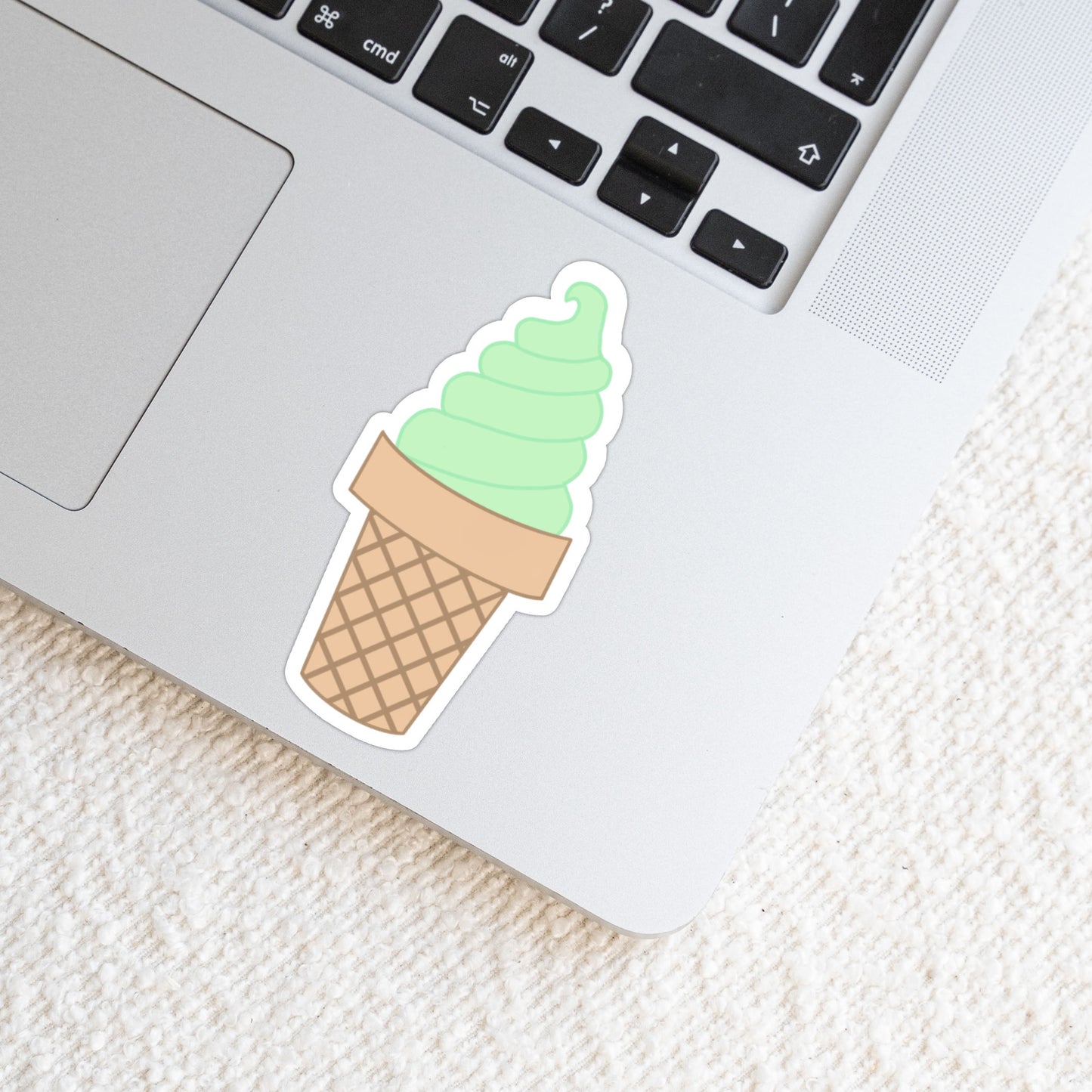 Cute Soft Serve Ice Cream Matte Weatherproof Vinyl Die Cut Sticker image 3