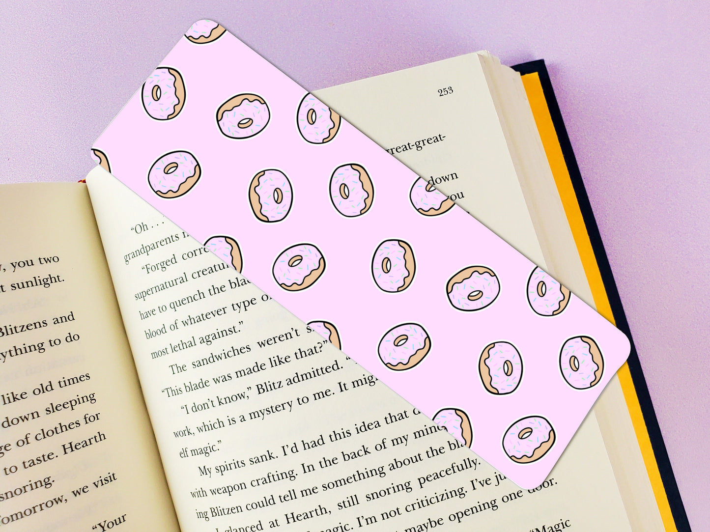 Cute Pastel Donut 2x6 Double-Sided Bookmark - Donut Bookmark - Bookmark - Gift for Booklovers