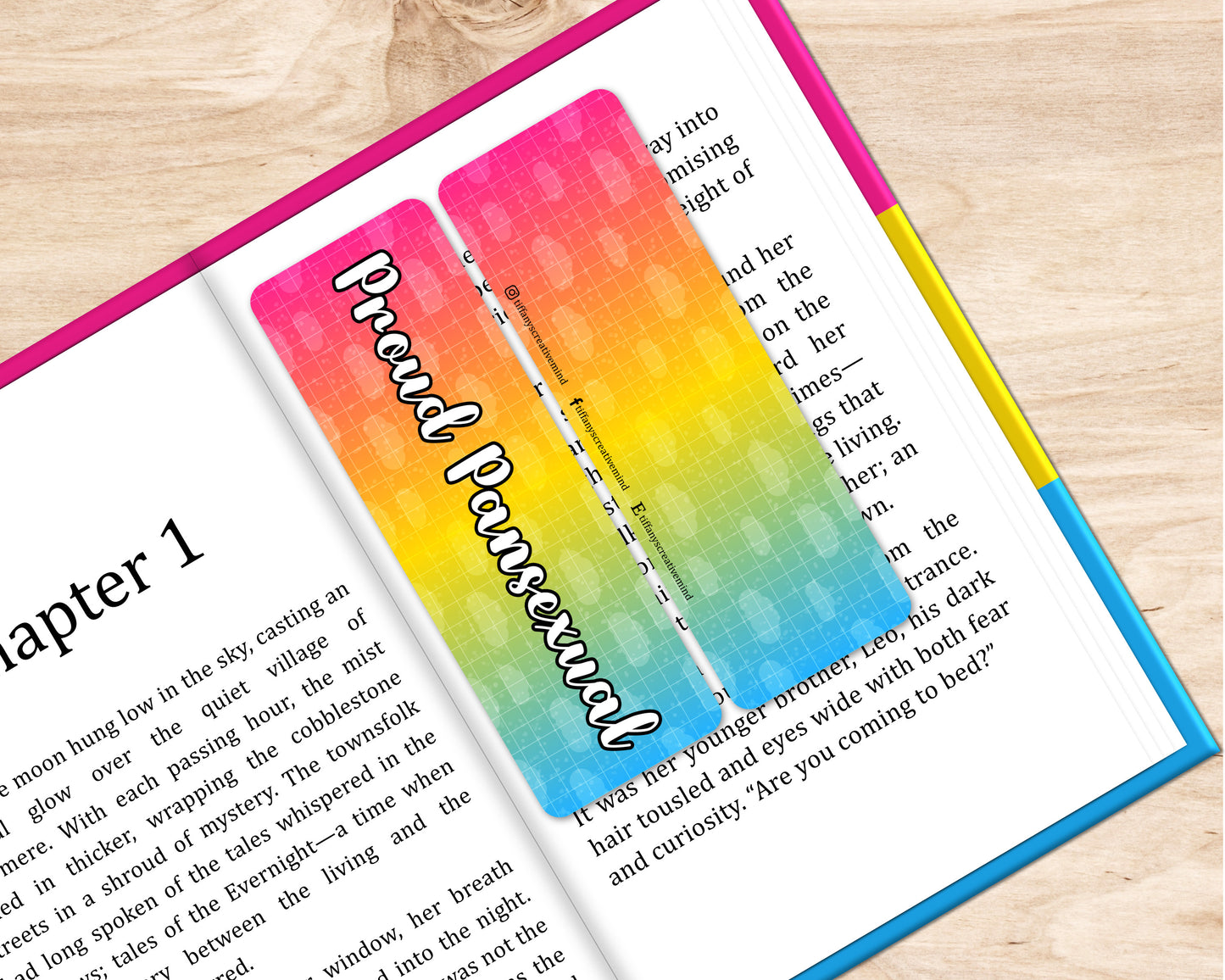 Proud Pansexual LGBTQ+ 2" x 6" Rounded Bookmark image 1