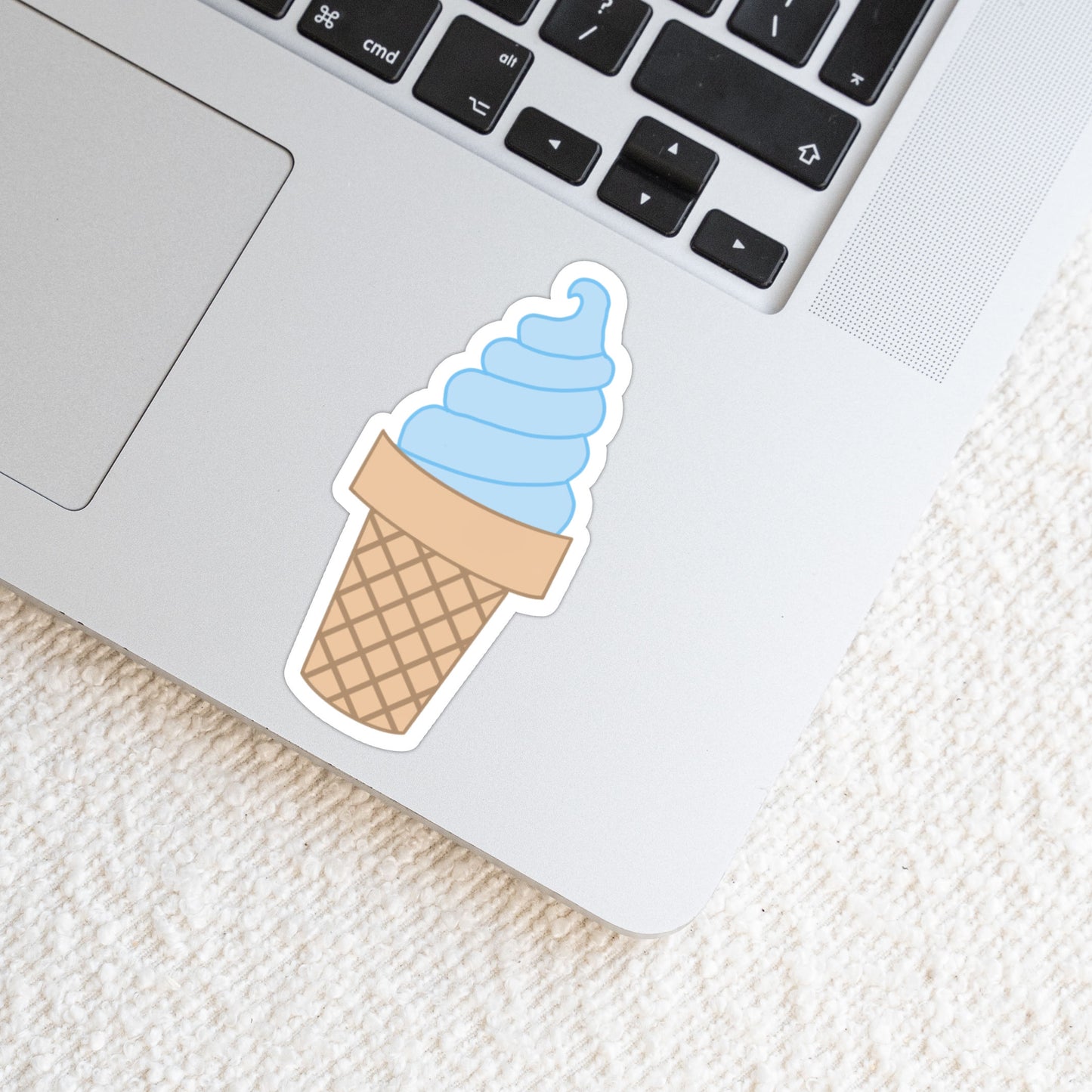 Cute Soft Serve Ice Cream Matte Weatherproof Vinyl Die Cut Sticker image 0