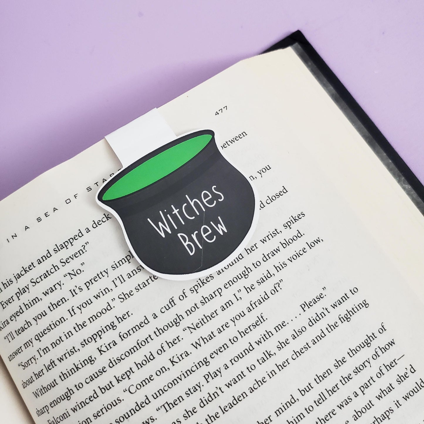 Witches Brew Die Cut Magnetic Bookmark - Donut Bookmark - Magnetic Bookmark