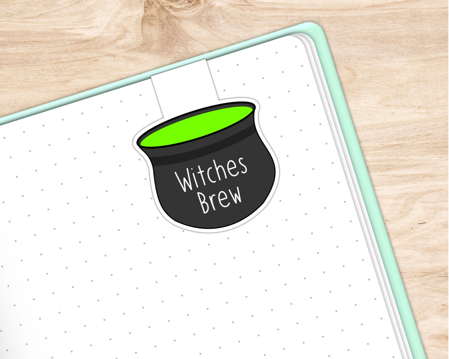 Witches Brew Die Cut Magnetic Bookmark - Donut Bookmark - Magnetic Bookmark