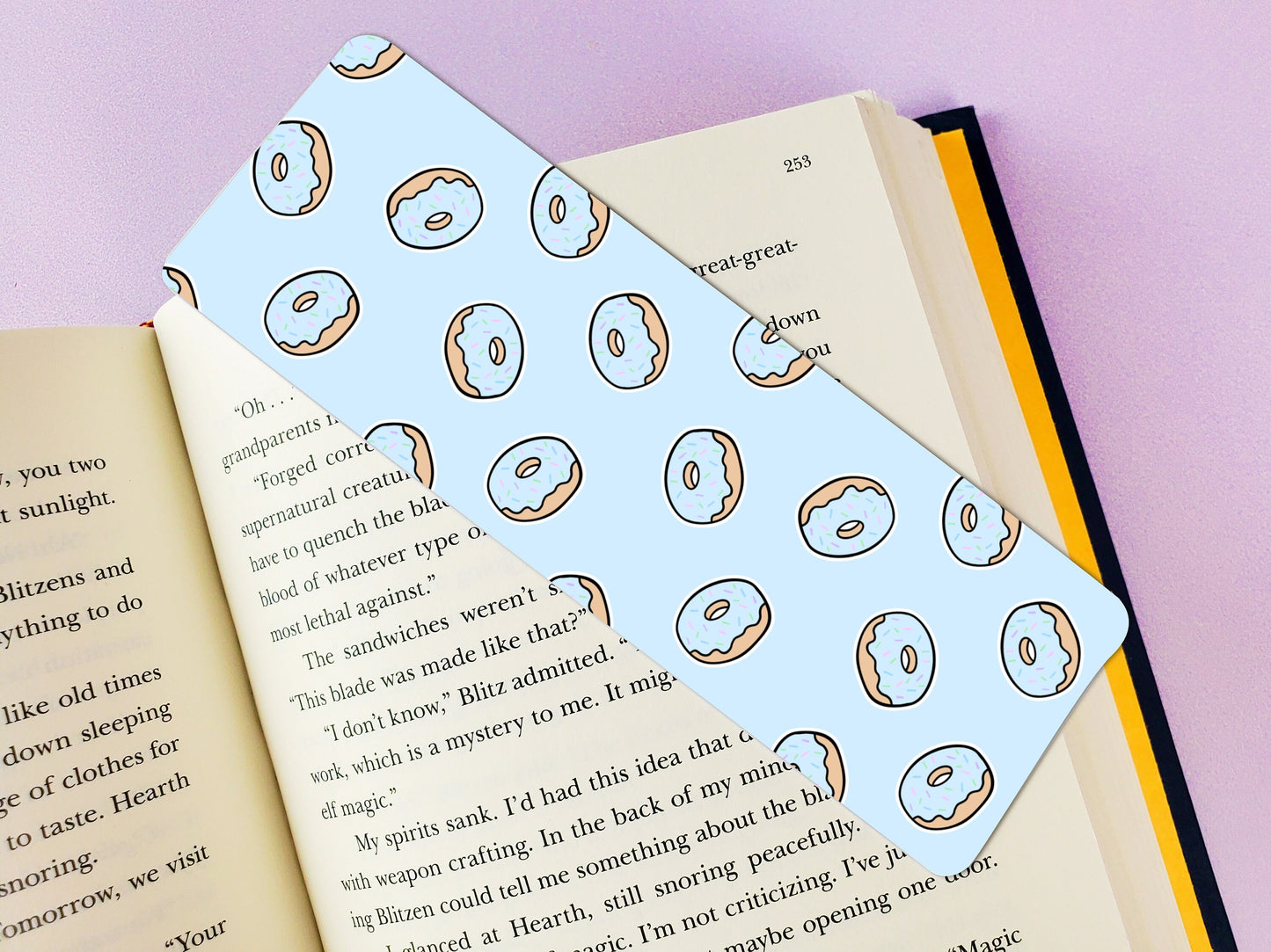 Cute Pastel Donut 2x6 Double-Sided Bookmark - Donut Bookmark - Bookmark - Gift for Booklovers