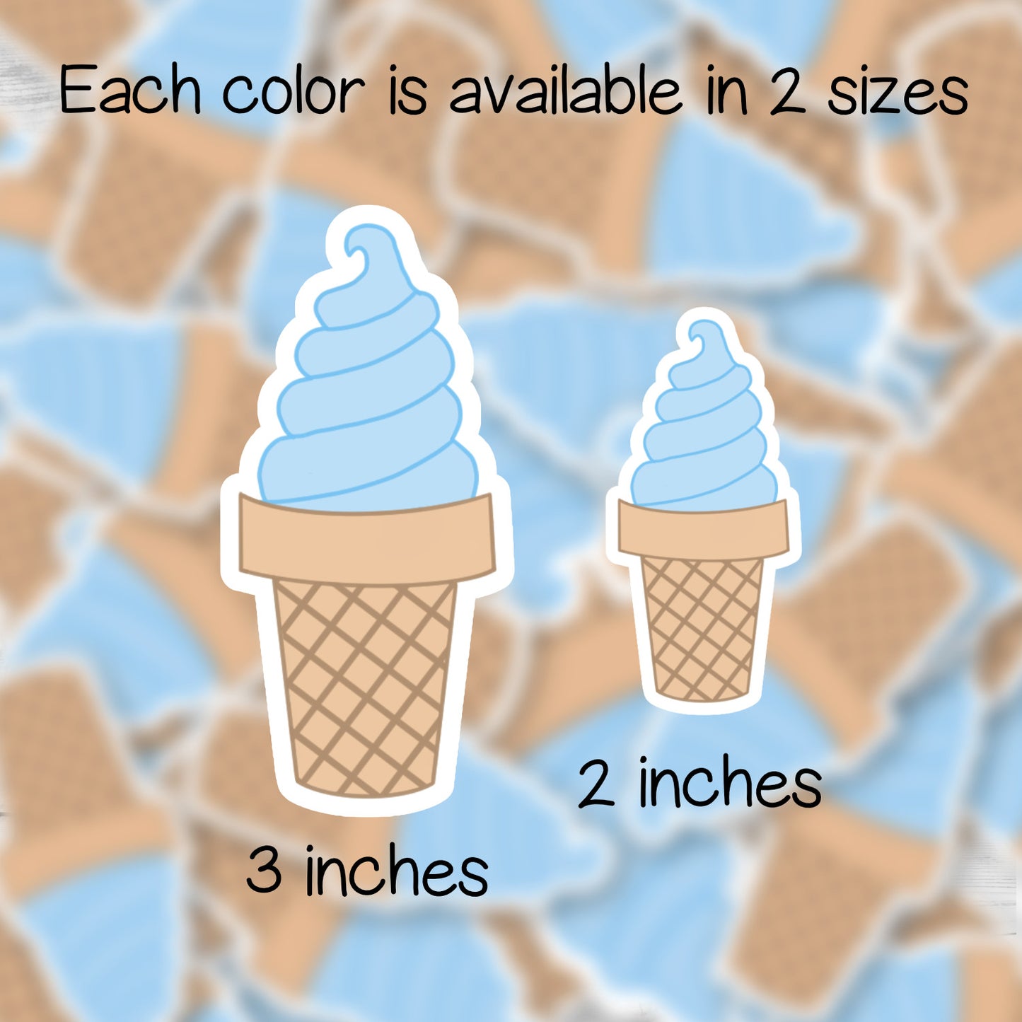 Cute Soft Serve Ice Cream Matte Weatherproof Vinyl Die Cut Sticker image 4