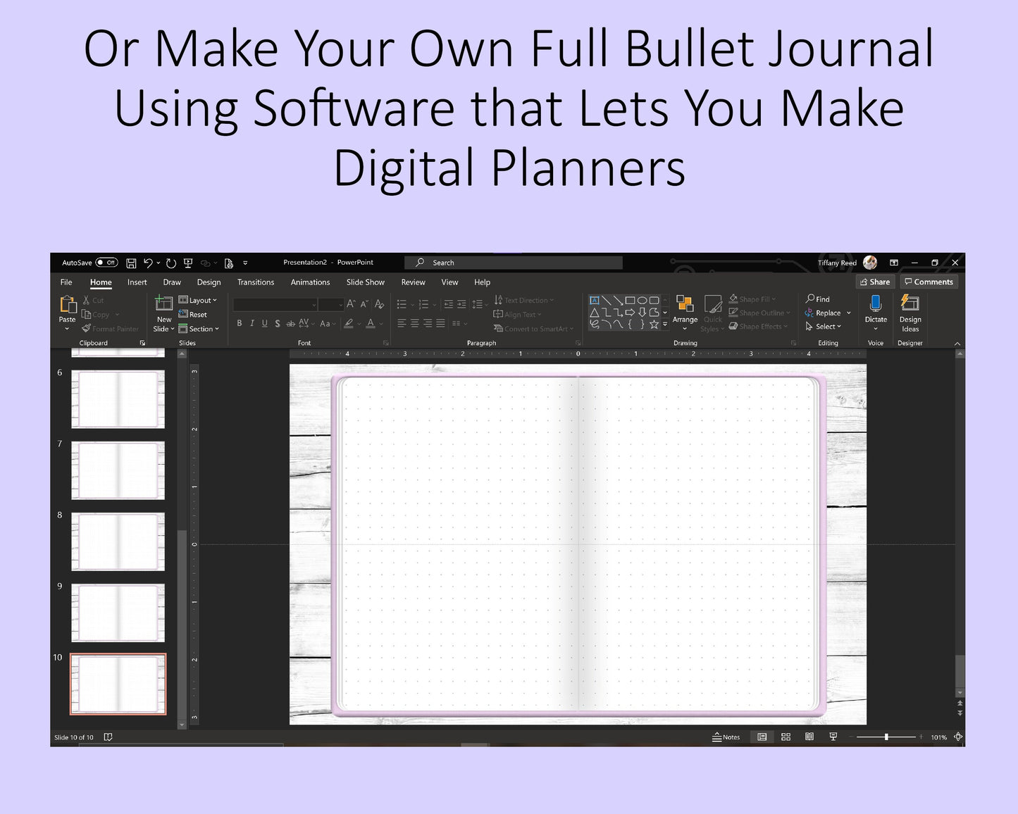 A5 Digital Bullet Journal Base Notebook | Pastel Pink | PNG File