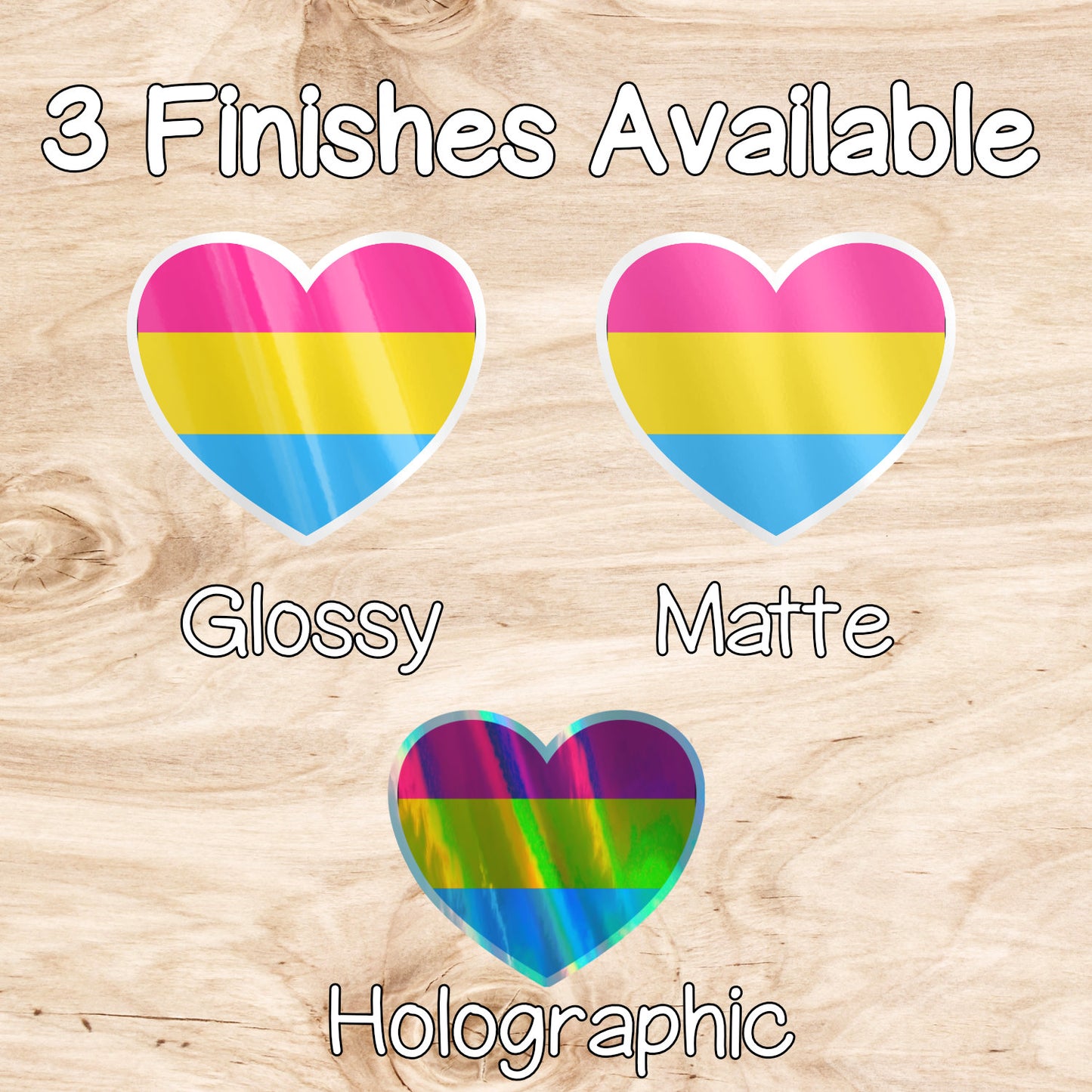 Pansexual LGBTQ+ Heart Weatherproof Vinyl Die Cut Sticker image 1