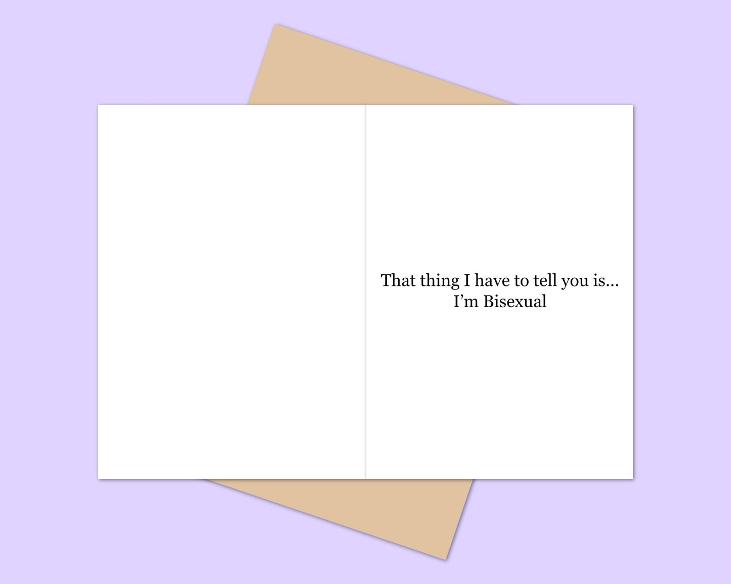 Coming Out Bisexual LGBTQ+ 5x7 inch Greeting Card | LGBTQ Greeting Card | Coming Out LGBTQ