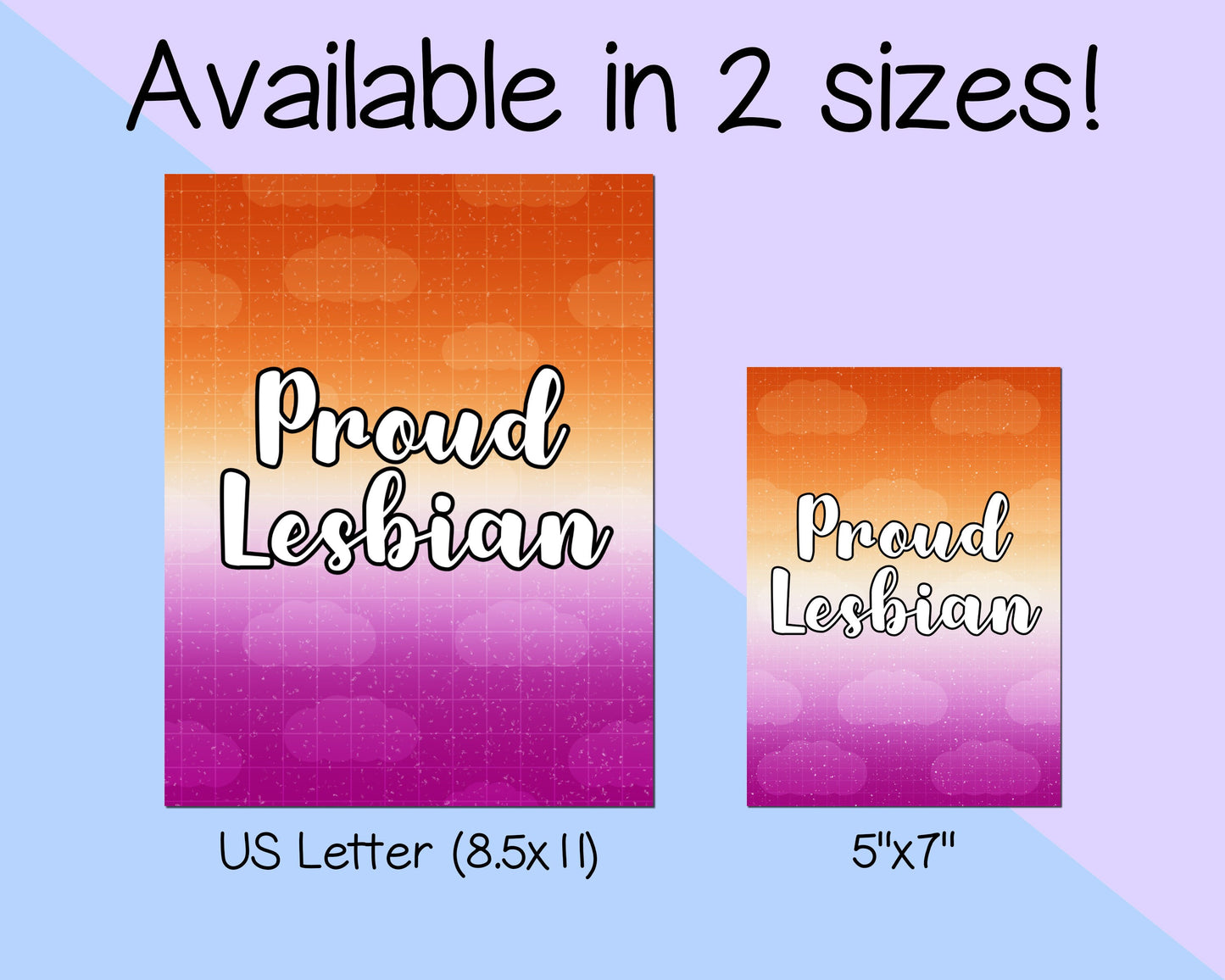 Proud Lesbian LGBTQ+ Wall Art Print - LGBTQ+ Art Print - Gay Pride Wall Art - Proud LGBTQ+ Wall Art Print