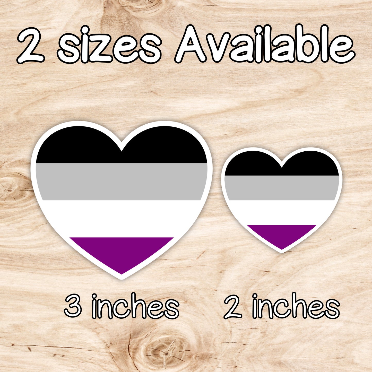 Asexual LGBTQ+ Heart Weatherproof Vinyl Die Cut Sticker image 2