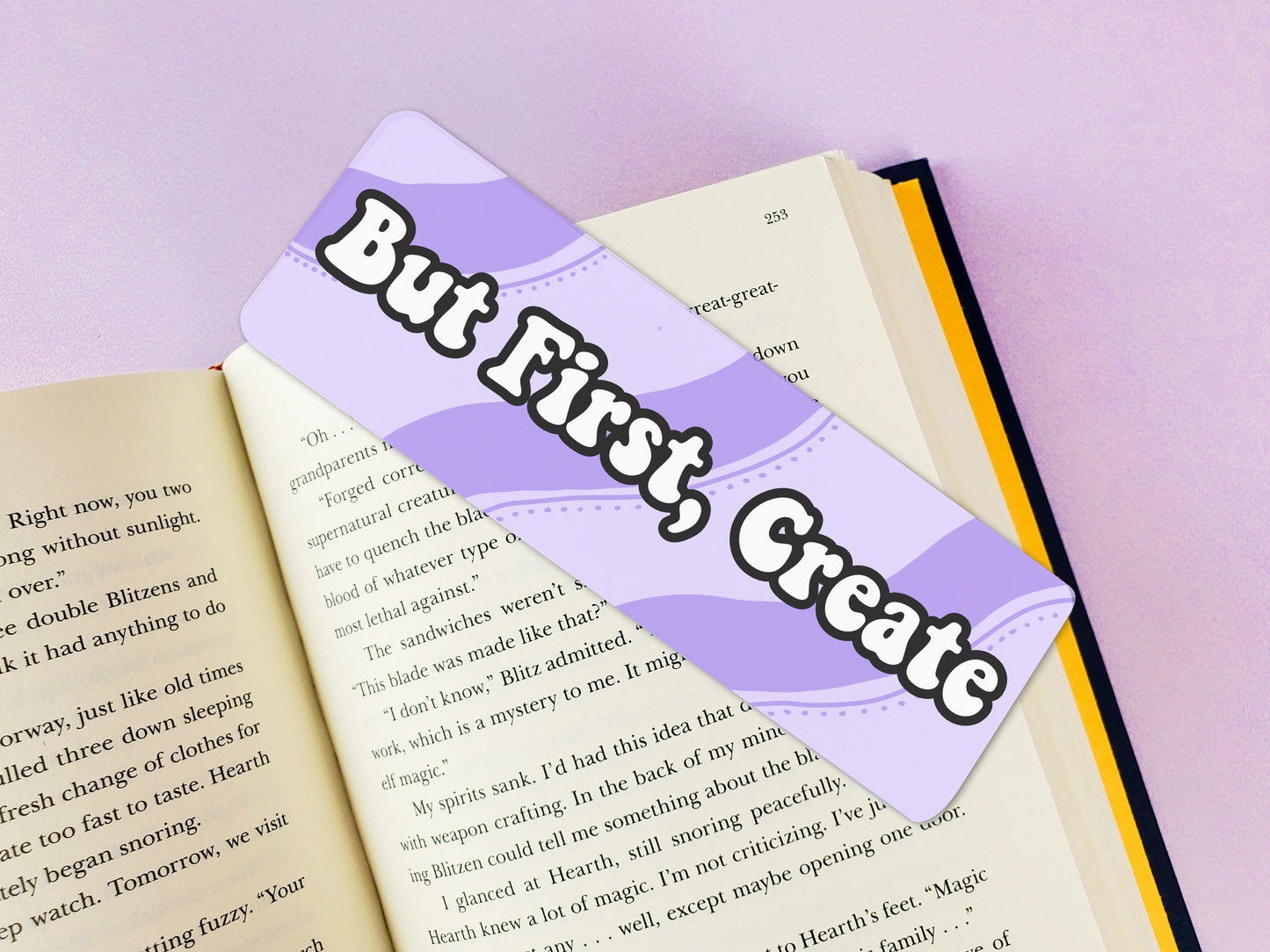 But First Create 2 inch by 6 inch Rounded Bookmark | Cute Bookmark for bookworms | Gift For Book Lovers | Cute Bookmark | Fall Bookmark