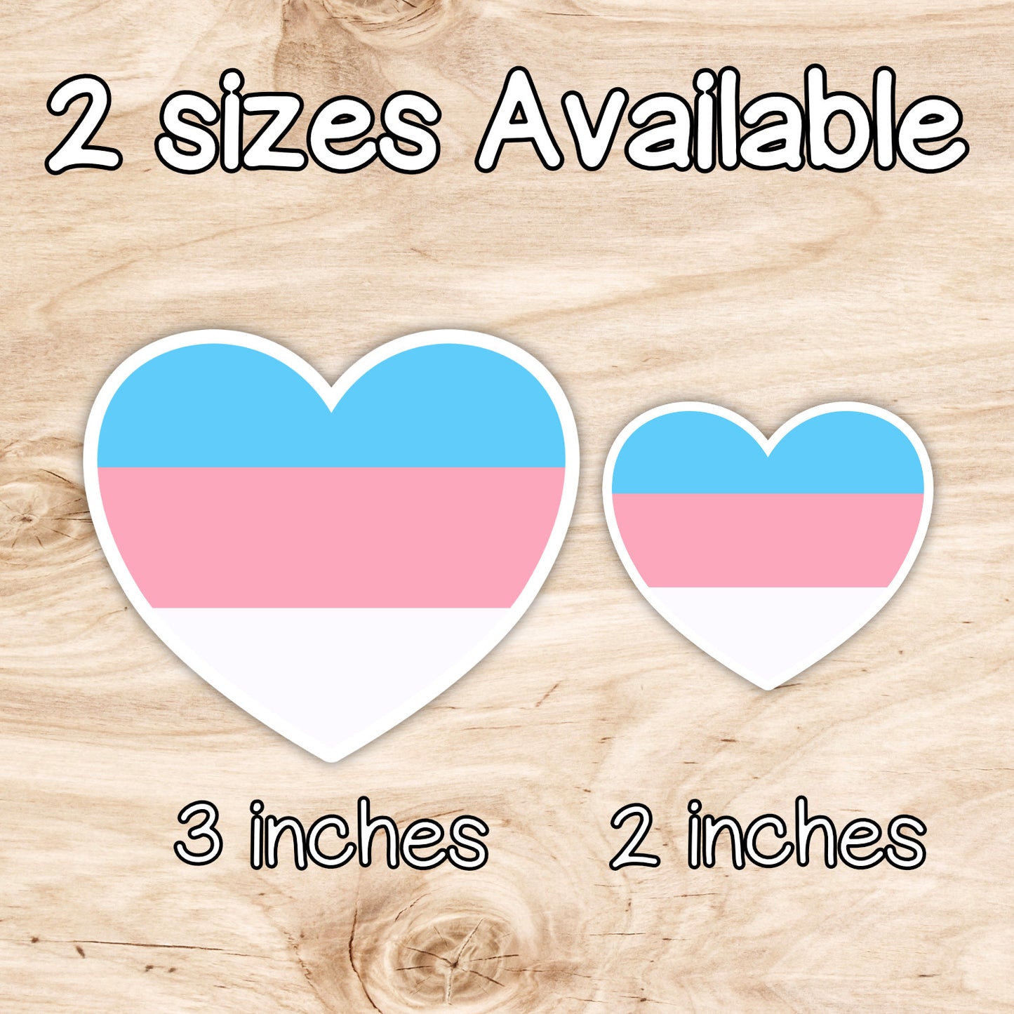 Transgender LGBTQ+ Heart Weatherproof Vinyl Die Cut Sticker image 2