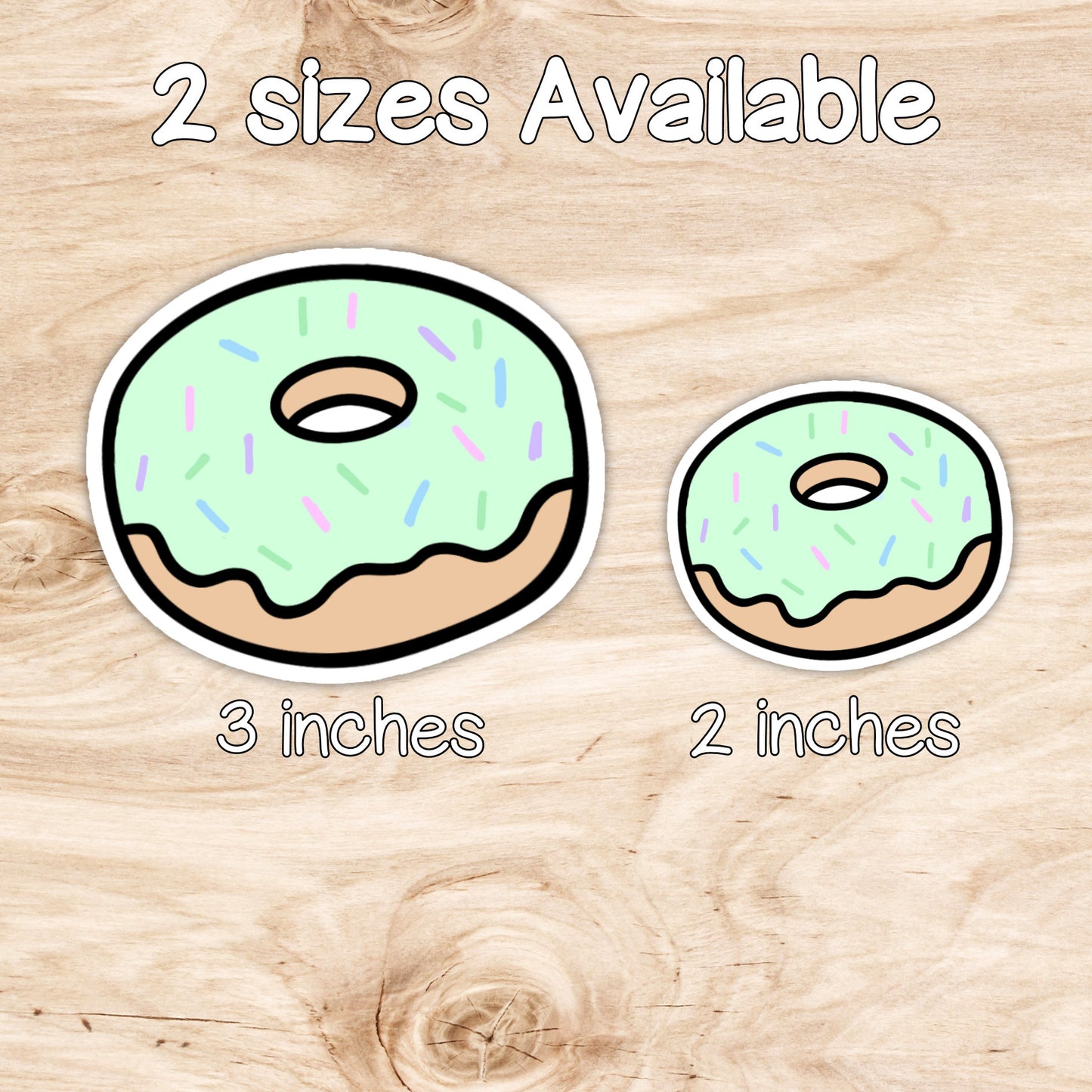 Cute Donut Matte Weatherproof Vinyl Die Cut Sticker image 7