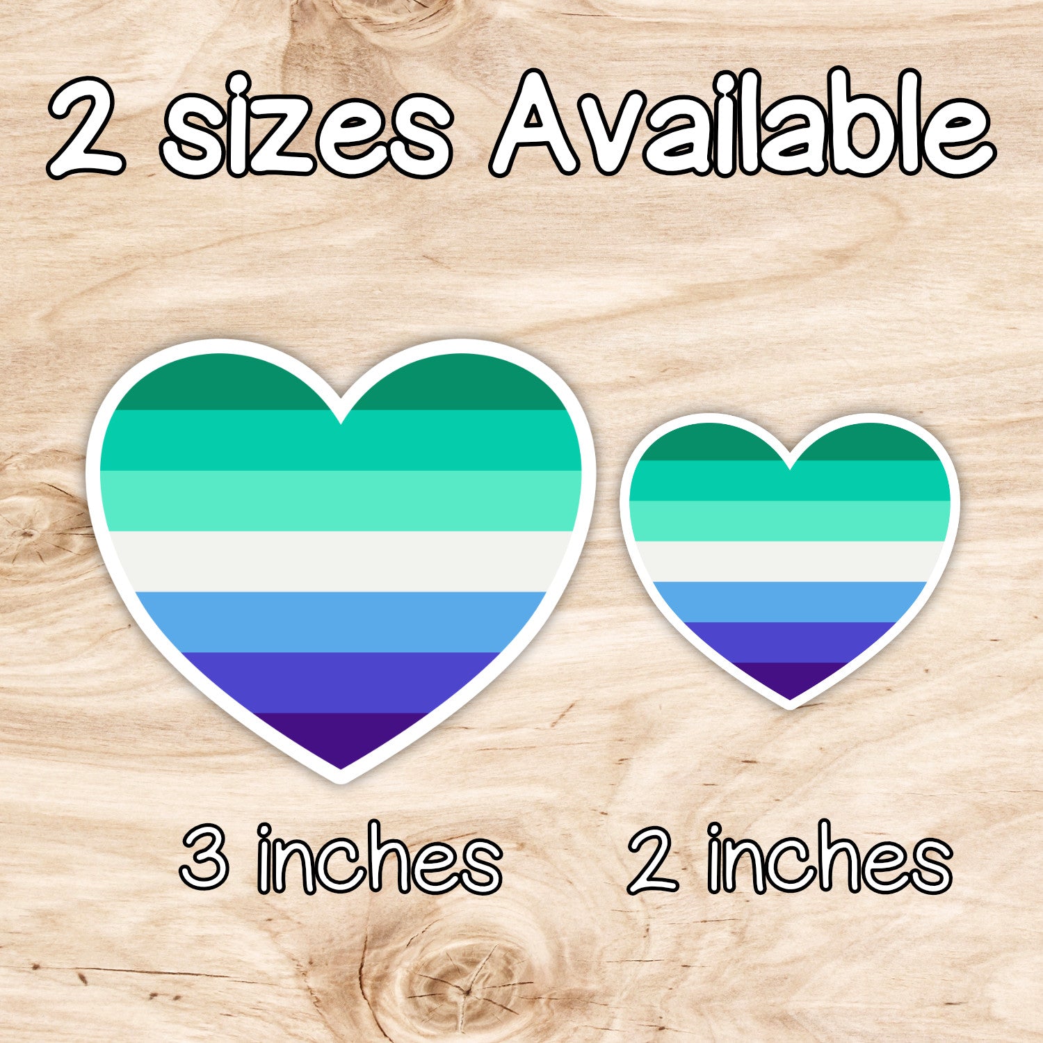 Gay Male LGBTQ+ Heart Weatherproof Vinyl Die Cut Sticker image 2