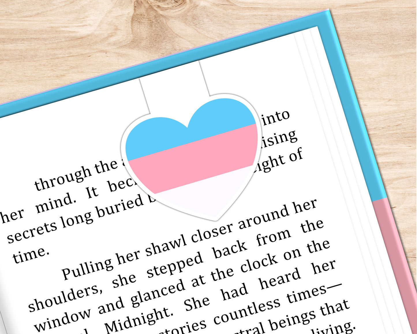 Transgender LGBTQ+ Heart Magnetic Bookmark image 1