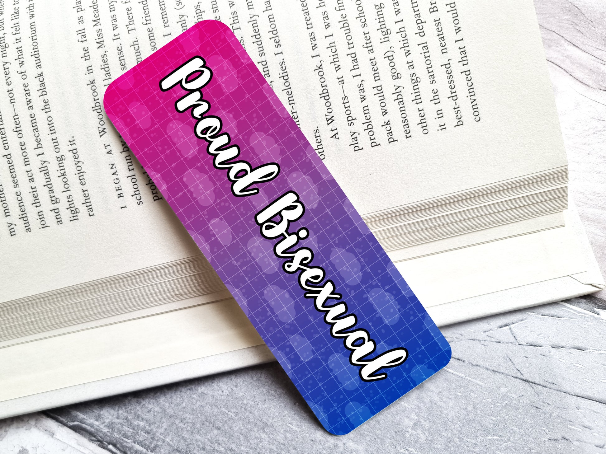 Proud Bisexual LGBTQ+ 2" x 6" Rounded Bookmark image 0