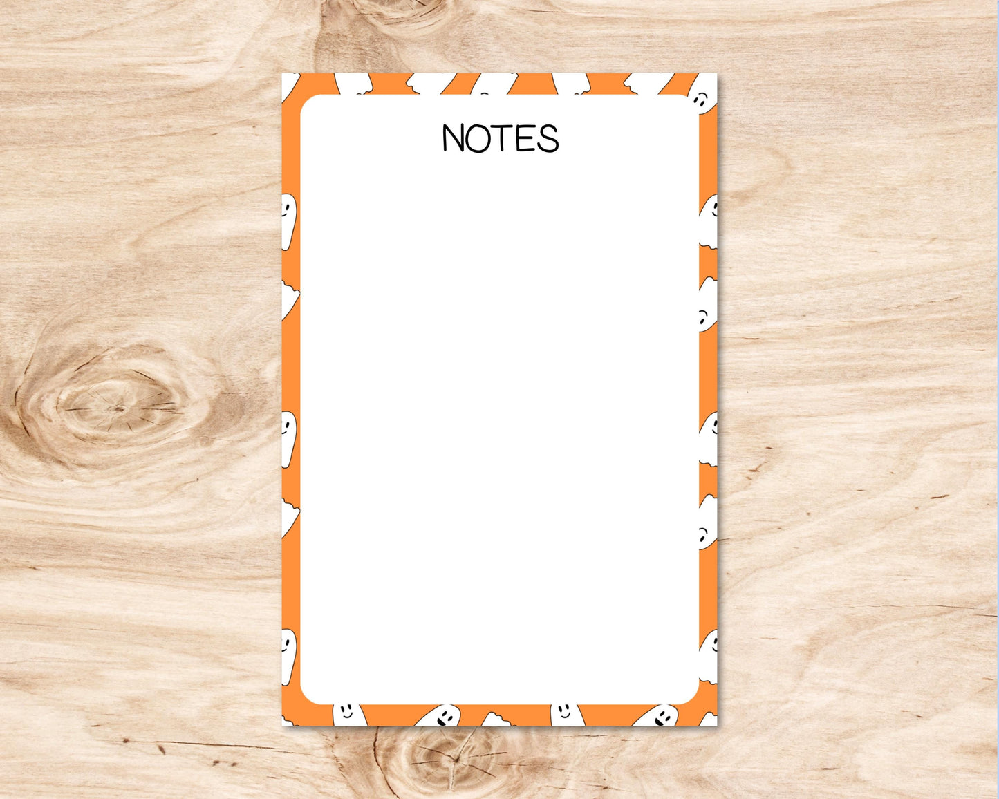 4x6 Ghost Pattern Notepad | Cute Notepad | Cute Stationery | Cute Memopad | Halloween Notepad | 30 pages