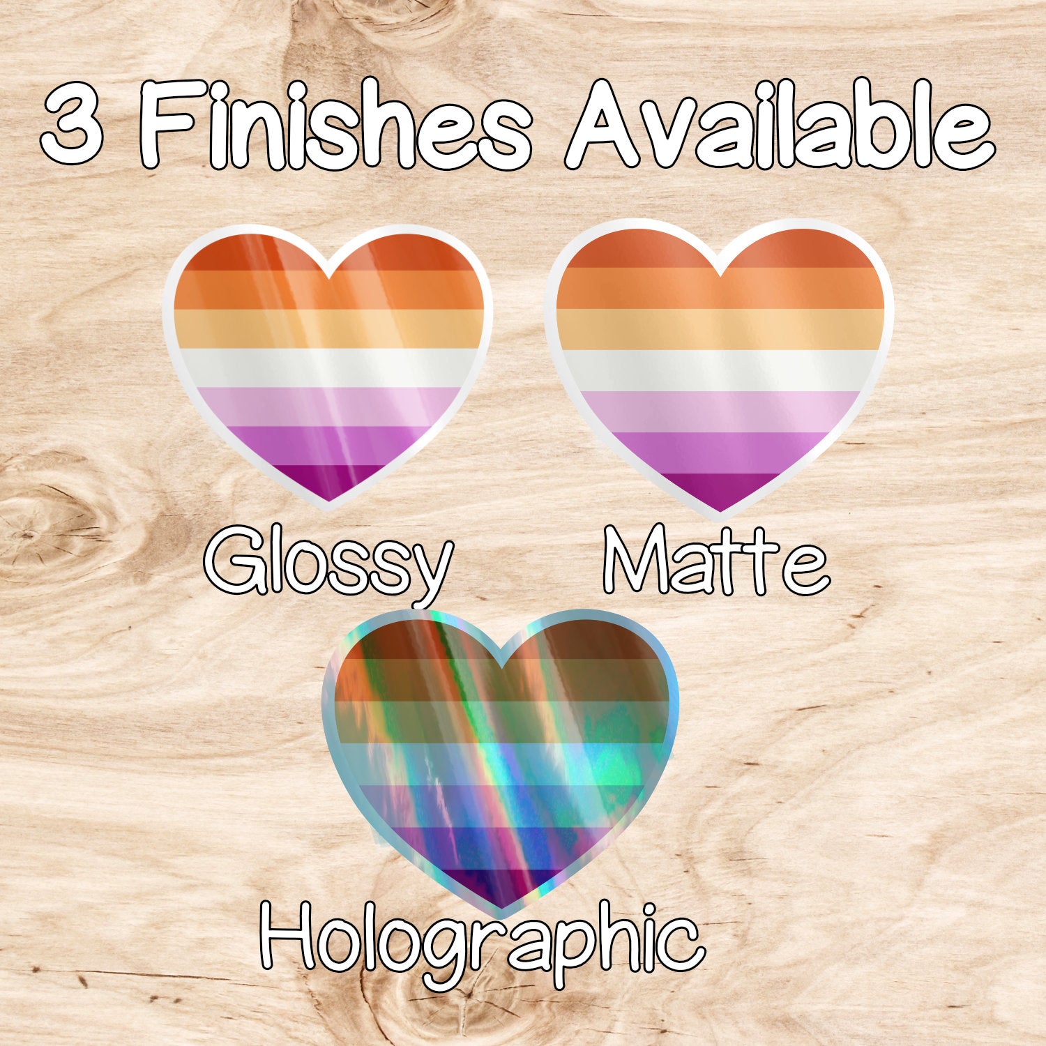 Lesbian LGBTQ+ Heart Weatherproof Vinyl Die Cut Sticker image 2