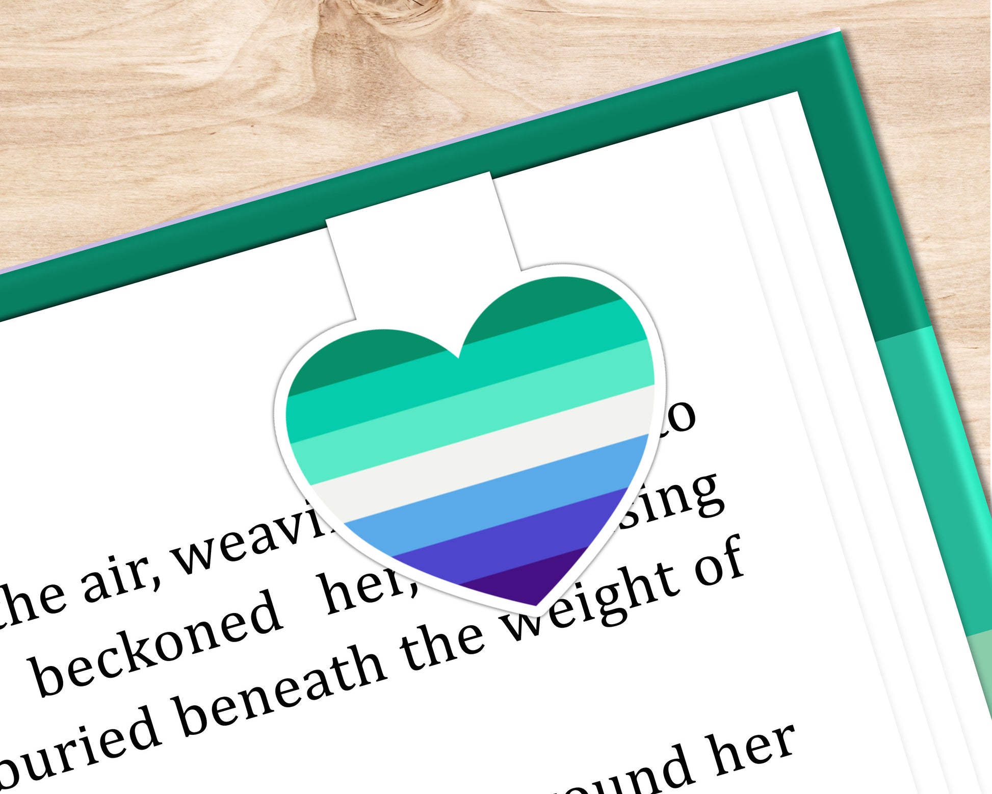 Gay Male LGBTQ+ Heart Magnetic Bookmark image 1