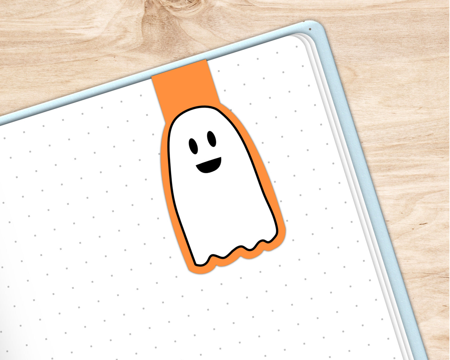 Cute Ghost Die Cut Magnetic Bookmark - Ghost Bookmark - Magnetic Bookmark - Cute Bookmark - Gift for Book Lovers - Halloween Bookmark