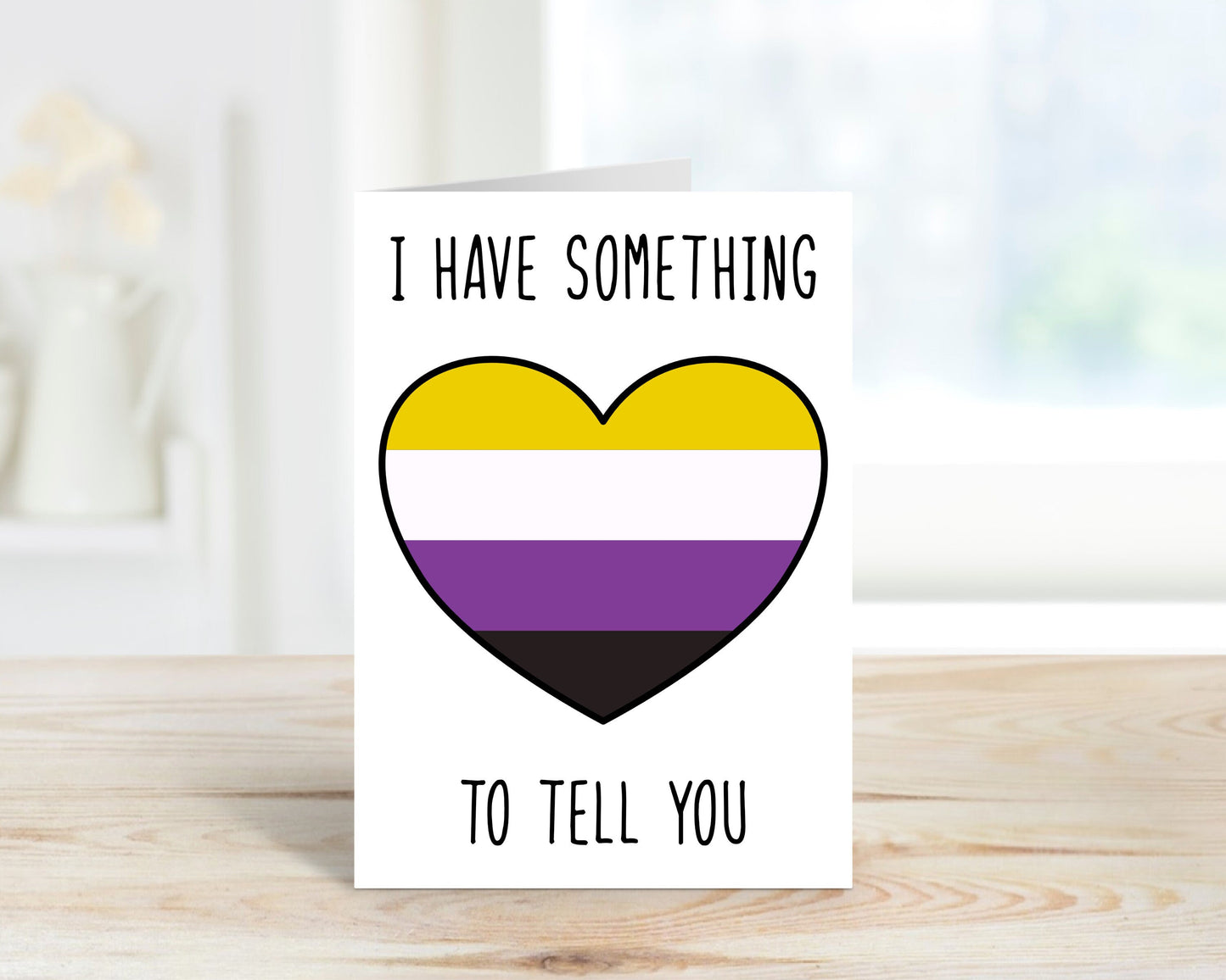 Coming Out Non-Binary LGBTQ+ 5x7 inch Greeting Card | LGBTQ Greeting Card | Coming Out LGBTQ