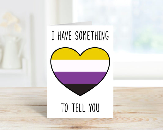 Coming Out Non-Binary LGBTQ+ 5x7 inch Greeting Card | LGBTQ Greeting Card | Coming Out LGBTQ