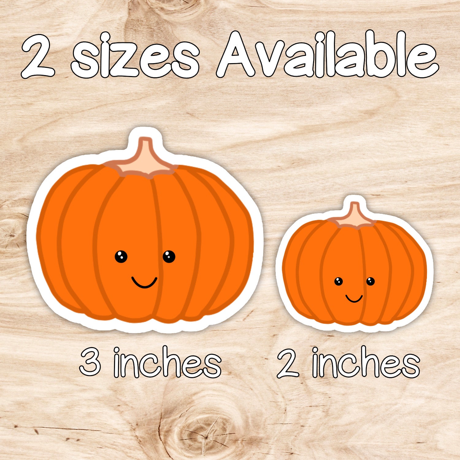 Cute Smiley Pumpkin Weatherproof Vinyl Die Cut Sticker image 1