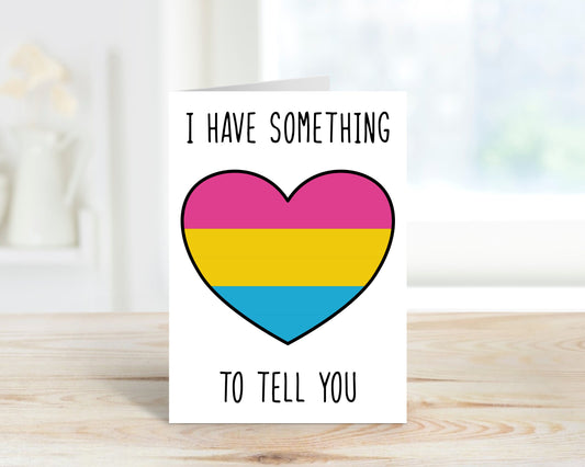 Coming Out Pansexual LGBTQ+ 5x7 inch Greeting Card | LGBTQ Greeting Card | Coming Out LGBTQ