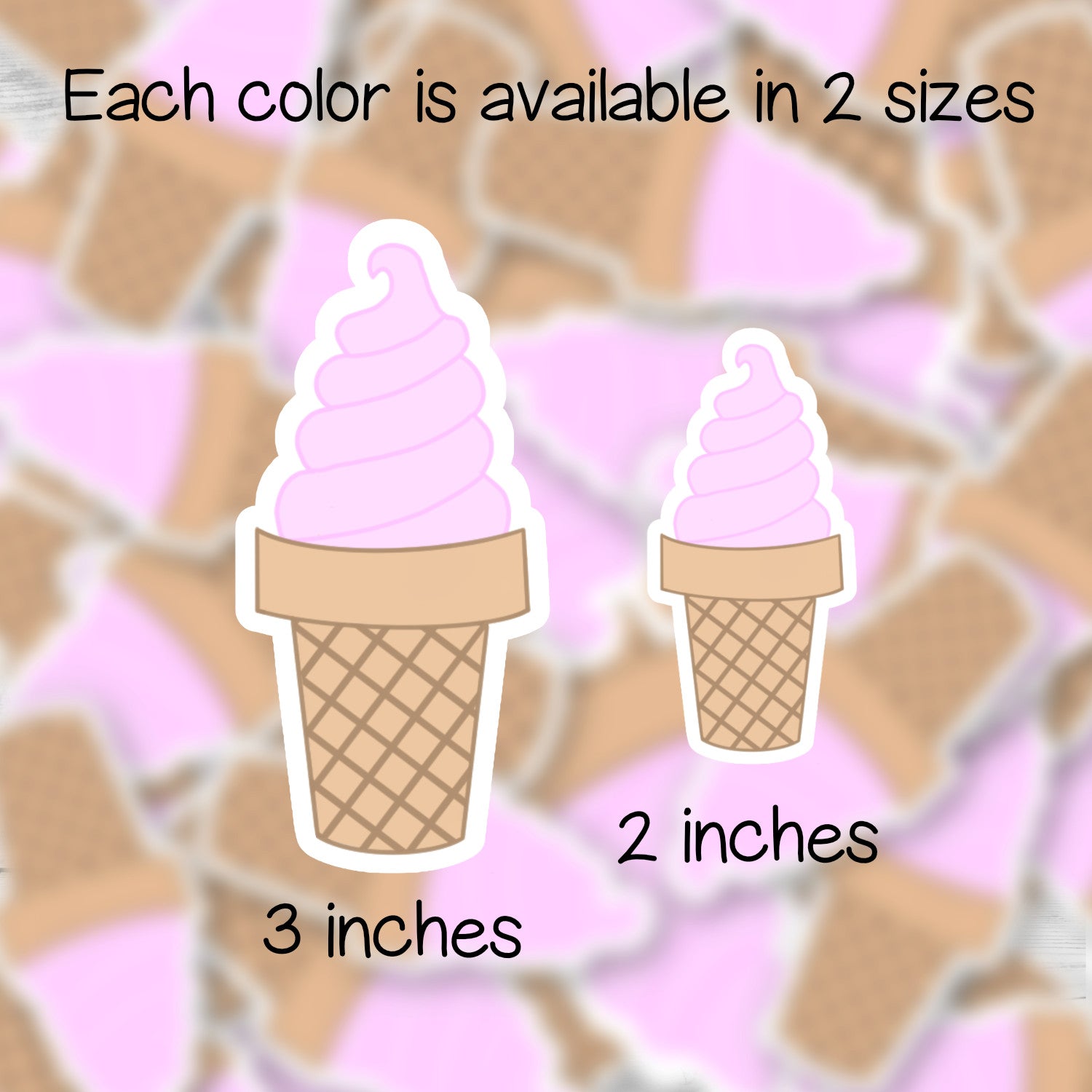 Cute Soft Serve Ice Cream Matte Weatherproof Vinyl Die Cut Sticker image 5