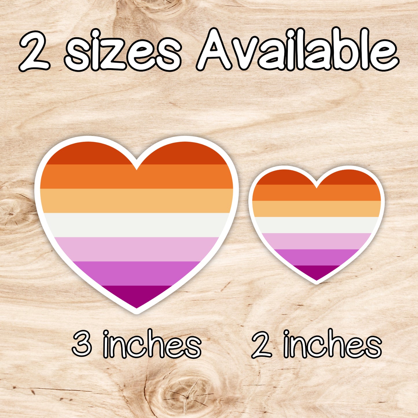 Lesbian LGBTQ+ Heart Weatherproof Vinyl Die Cut Sticker image 1
