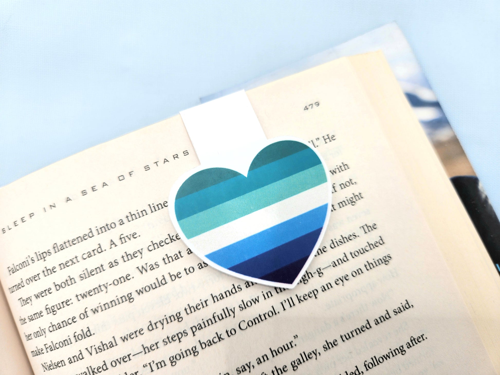 Gay Male LGBTQ+ Heart Magnetic Bookmark image 0