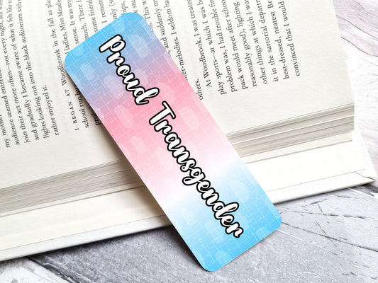 Proud Transgender LGBTQ+ 2" x 6" Rounded Bookmark image 0