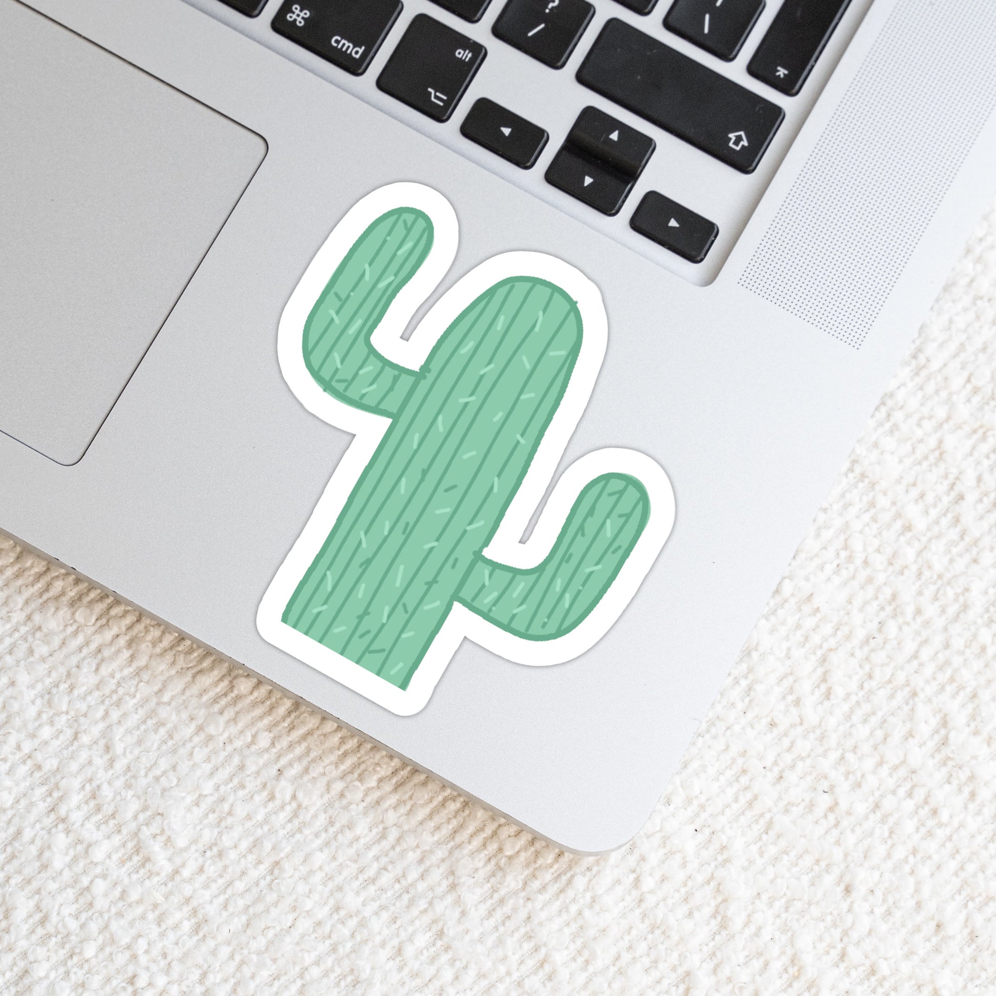 Cactus Matte Weatherproof Matte Vinyl Die Cut Sticker image 0