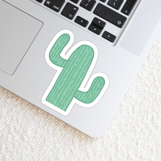 Cactus Matte Weatherproof Matte Vinyl Die Cut Sticker image 0