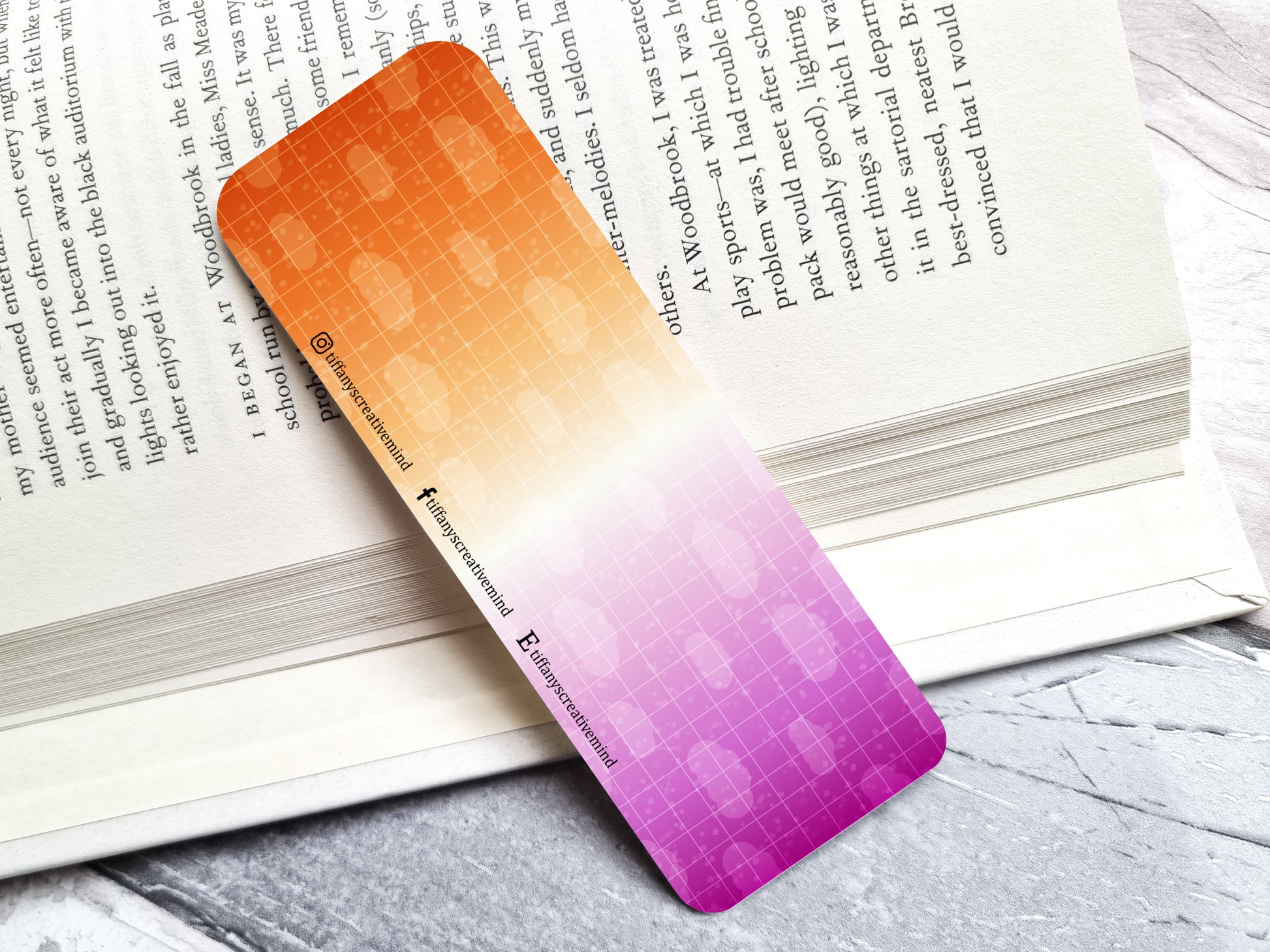 Proud Lesbian LGBTQ+ 2" x 6" Rounded Bookmark image 1