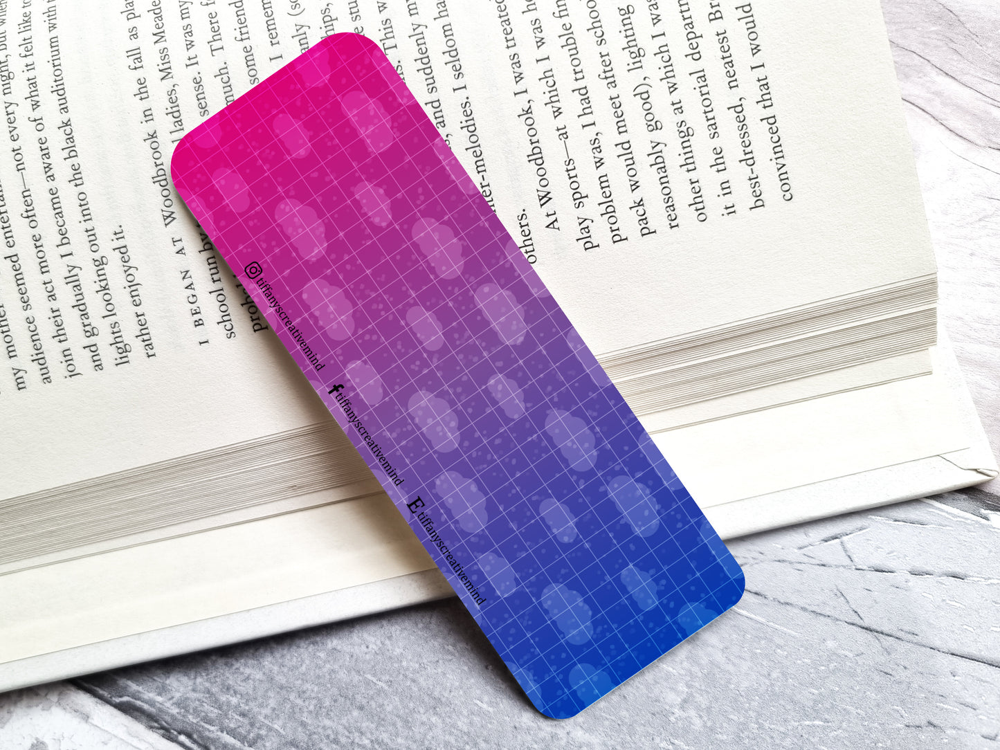 Proud Bisexual LGBTQ+ 2" x 6" Rounded Bookmark image 1
