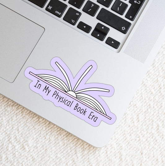In My Physical Book Era Weatherproof Matte Vinyl Die Cut Sticker image 0