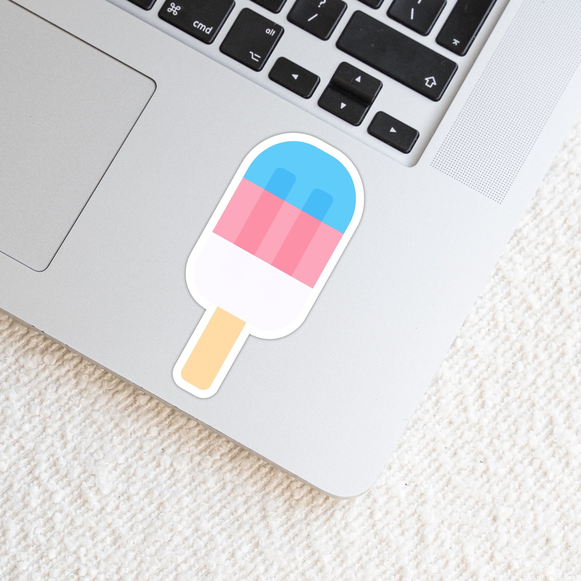 Transgender LGBTQ+ Popsicle Die Cut Weatherproof Vinyl Matte Sticker image 0