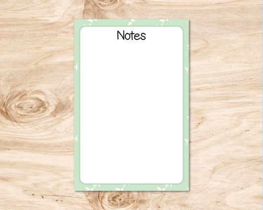 Cute Leafy Notepad - Cute Notepad - Cute Stationery - Cute Memopad - Notepad image 0